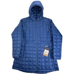 NWT The North Face Womens Thermoball Eco Hooded Parka Blue Large Jacket NF0A5GLB